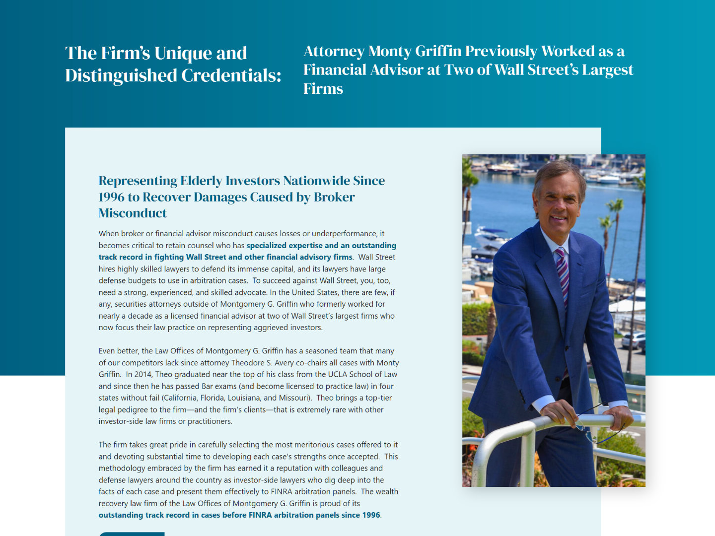 Law Offices of Montgomery G. Griffin website screenshot